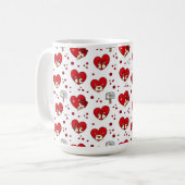 Herzliche Ausdrücke: Valentinstag Muster Kaffeetasse (Vorderseite Links)