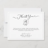 Herzliche Beerdigung Danke, dass Sie Card Blue Flo Dankeskarte (Vorderseite)