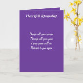 Herzliche Beileid-Grußkarten Karte (Gelbe Blume)