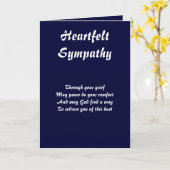 Herzliche Beileid-Grußkarten Karte (Gelbe Blume)