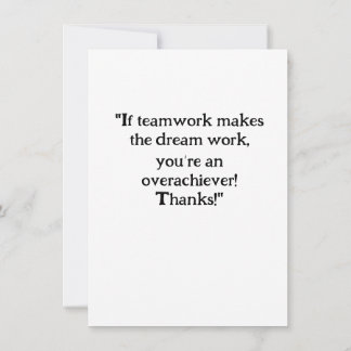 "Herzliche Bemerkungen" Dankeskarte