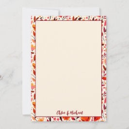 Herzliche Blooms Flat Dankeschön Karte