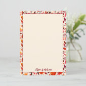 Herzliche Blooms Flat Dankeschön Karte (Stehend Vorderseite)