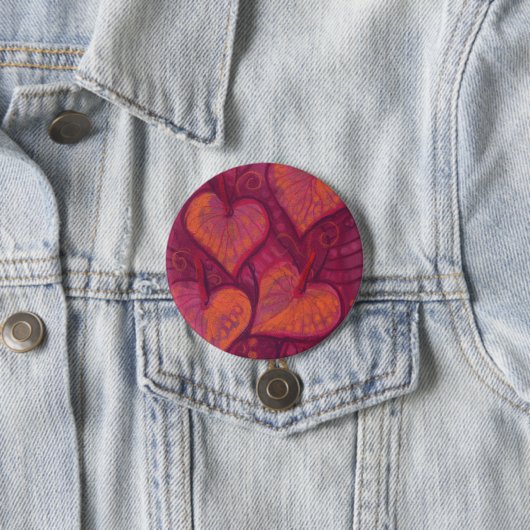 Herzliche Blume, blumenreiche Herzen, rosa, rot un Button (Beispiel)