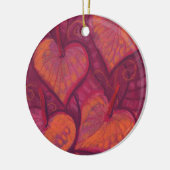 Herzliche Blume, blumenreiche Herzen, rosa, rot un Keramikornament (Links)