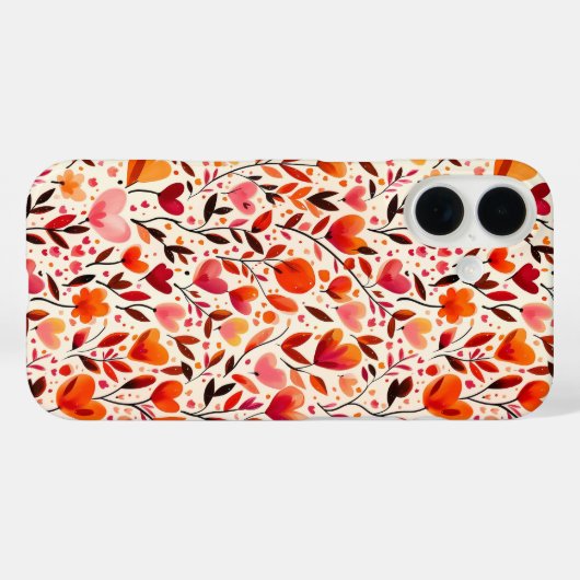 Herzliche Blüten Case-Mate iPhone Hülle (Rückseite (Horizontal))