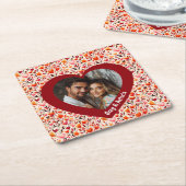 Herzliche Blüten Rechteckiger Pappuntersetzer (angewinkelt)