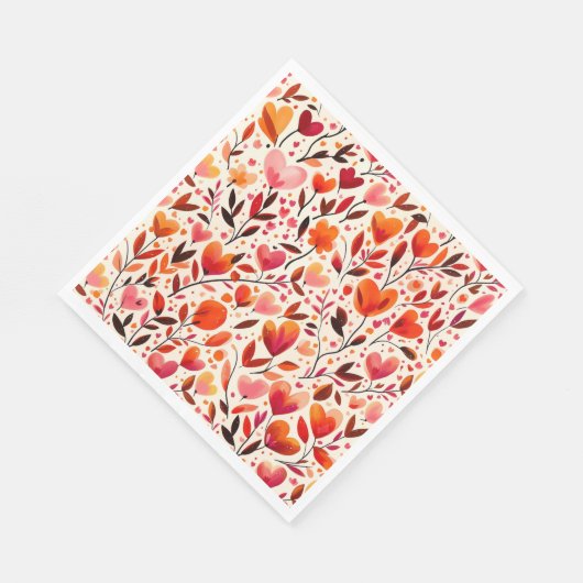 Herzliche Blüten Serviette (Ecke)