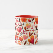 Herzliche Blüten: Valentinstag Tasse (Zentrum)