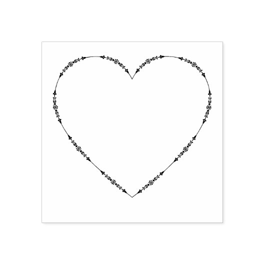 Herzliche Briefmarke, Liebe elegante Grenze Gummistempel (Prägung)