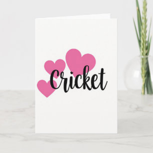 Herzliche Cricket-Script-Karte Karte