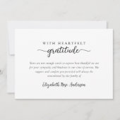 Herzliche Dankbarkeit Beerdigung Dankeskarte (Vorderseite)