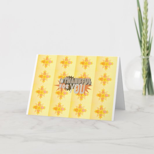 Herzliche Dankbarkeit: "Danke für dich" mit Liebe, Dankeskarte (Vorderseite)