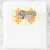 Herzliche Dankbarkeit: "Danke für dich" mit Liebe, Ovaler Aufkleber (Tasche)