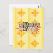 Herzliche Dankbarkeit: "Danke für dich" mit Liebe, Postkarte (Vorne/Hinten)