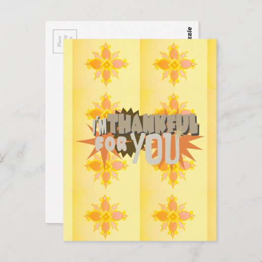 Herzliche Dankbarkeit: "Danke für dich" mit Liebe, Postkarte (Vorne/Hinten)