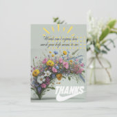 "Herzliche Dankbarkeit" Dankeskarte (Stehend Vorderseite)