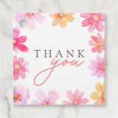 Herzliche Dankeschön an die lebendige Sommer-Blume Geschenkanhänger (Vorderseite)