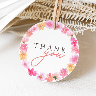 Herzliche Dankeschön an die lebendige Sommer-Blume Geschenkanhänger