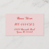 HERZLICHE DESIGN-NAILS-GESCHÄFTSKARTE VISITENKARTE (Rückseite)