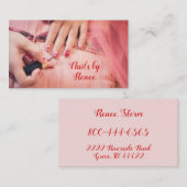 HERZLICHE DESIGN-NAILS-GESCHÄFTSKARTE VISITENKARTE (Vorne/Hinten)