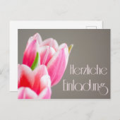 Herzliche Einladung zu Deiner Feier Postkarte (Vorne/Hinten)