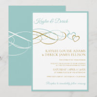 Herzliche Einladungen für Hochzeiten | Lt Turquois