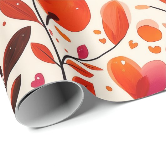 Herzliche Eleganz: Valentinstag Geschenkpapier (Rolleneckpunkt)