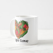 Herzliche Ernte: Eine Affäre mit pflanzlicher Lieb Kaffeetasse (Vorderseite Links)