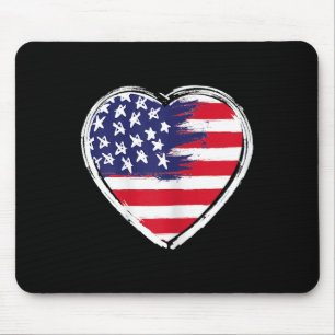 Herzliche Fahne 4. Juli Patriotischer Amerikaner Mousepad
