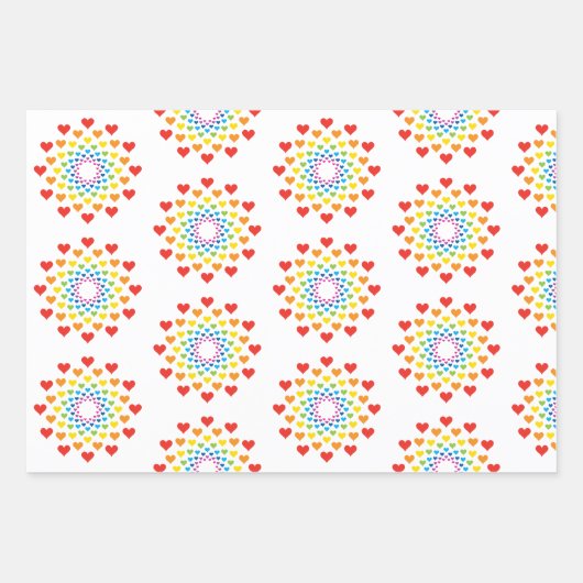 Herzliche Farben Geschenkpapier Set (Vorderseite 2)