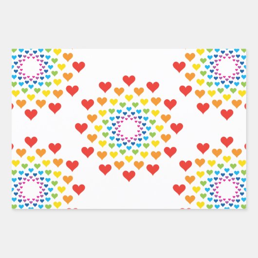 Herzliche Farben Geschenkpapier Set (Vorderseite 3)