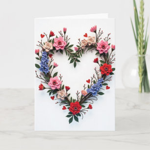 Herzliche Florale Kunstkarte Karte