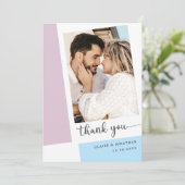 Herzliche Foto Hochzeit Dankeschön-Karte Dankeskarte (Stehend Vorderseite)