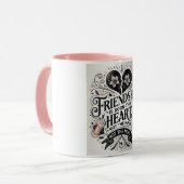 Herzliche Freundschaft Tasse (Vorderseite Links)
