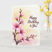 Herzliche Geburtstagswünsche Karte (Gelbe Blume)