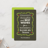 Herzliche Gedanken und Wünsche Karte (Vorderseite/Rückseite Beispiel)