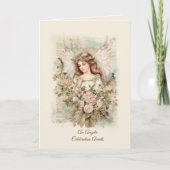 Herzliche Gefühle Vintag-Style Engel Karte (Vorderseite)