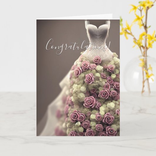 Herzliche Glückwünsche Floral Brautparty Card Karte (Gelbe Blume)