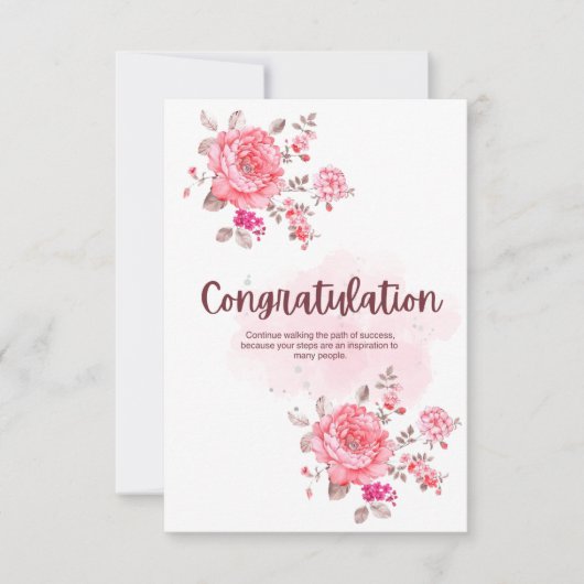 Herzliche Glückwünsche Karte mit Inspiration (Vorderseite)