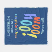 Herzliche Glückwünsche zu den Ruheständlern Fleecedecke (Vorderseite (Horizontal))