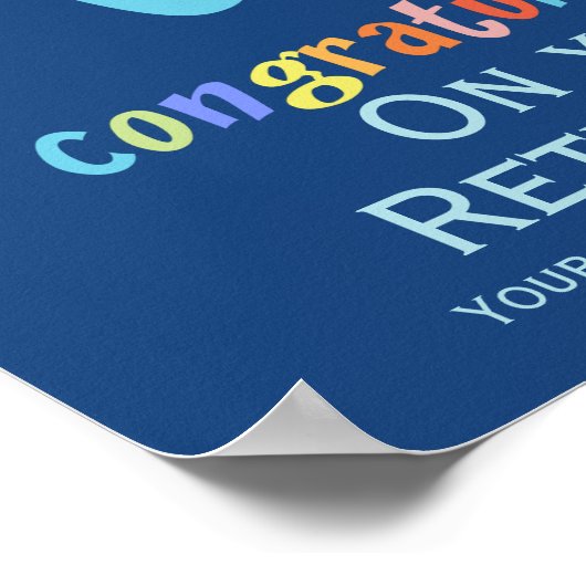 Herzliche Glückwünsche zu den Ruheständlern Poster (Ecke)