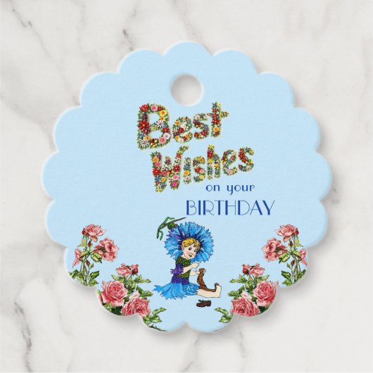 Herzliche Glückwünsche zu Ihrer Wildblume Geschenkanhänger (Vorderseite)