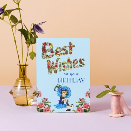 Herzliche Glückwünsche zu Ihrer Wildblume Karte