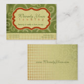 Herzliche Grün-Visitenkarten Visitenkarte (Vorne/Hinten)