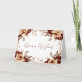 Herzliche Grüße Herbst-Blumenrahmenkarte Karte (Vorderseite)