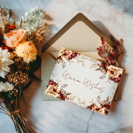 Herzliche Grüße Herbst-Blumenrahmenkarte Karte