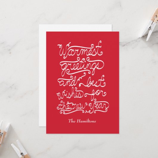 herzliche Grüße Karte (Vorderseite/Rückseite Beispiel)