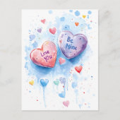 Herzliche Grüße: Valentinstag Postkarte (Vorderseite)