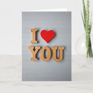 Herzliche Grußkarte 'Ich liebe dich' Karte